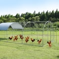 thumbnail image 1 of Chicken Coop Poultry Cage With Waterproof Cover Heavy-duty Metal Cage For Outside (9.2'W x 18.7'L x 6.5'H ), 1 of 9