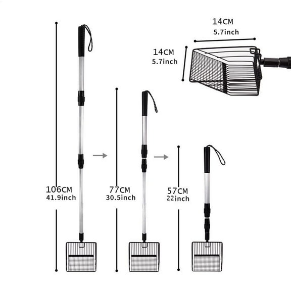 Chicken Coop Rake Retractable Cat Litter Scoop Chicken Coop Cleaning Tools Poop Shovel Garden Separating Poop And Debris Tools