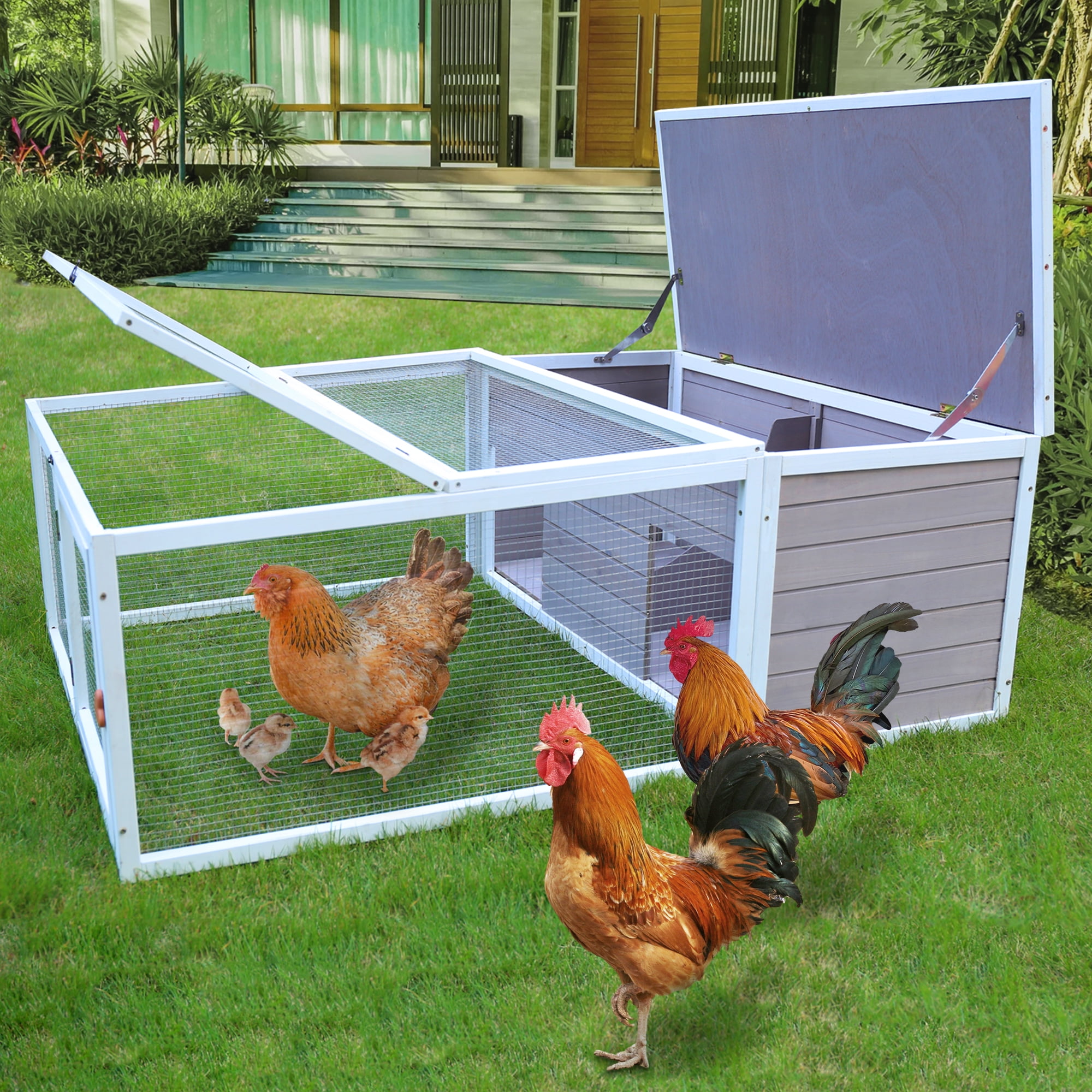 Chicken Coop with Run, 60