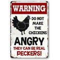 thumbnail image 1 of Chicken Coop Signs Warning Do Not Make The Chickens Angry Tin Sign Funny Outdoor Metal Chicken Signs Chicken Farm Sign Wall Decor Gifts 8x12 Inch, 1 of 5