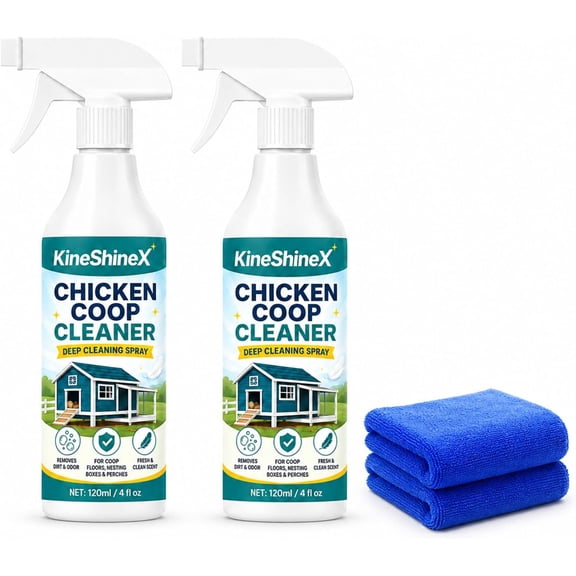 Chicken Coop Spray Multipurpose Cleaner For Coop Care (2pcs) | Chicken Coop Spray Helps Clean Perches And Floors, Reduces Odor For Daily Coop Care