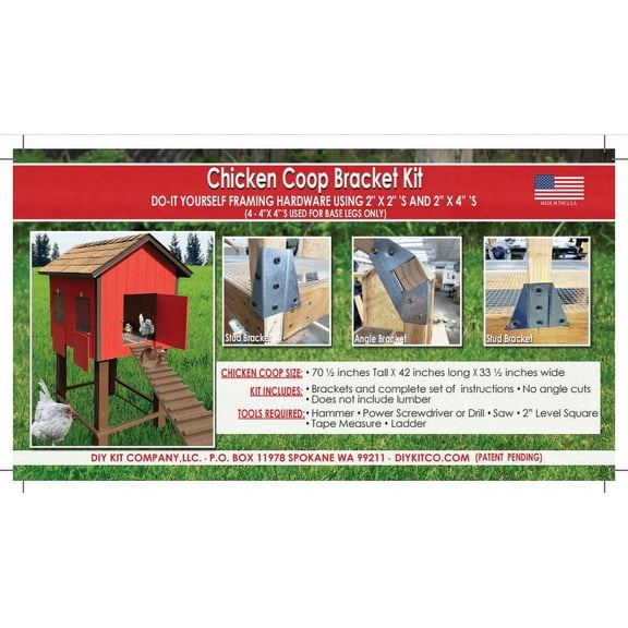 Chicken Coop. The Original Chicken Coop Bracket Kit by DIY Kit Company, LLC