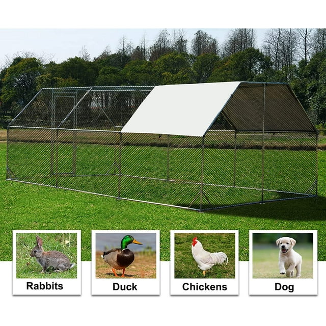 Chicken Coop Walkin Chicken Run Enlarged Metal House Cage