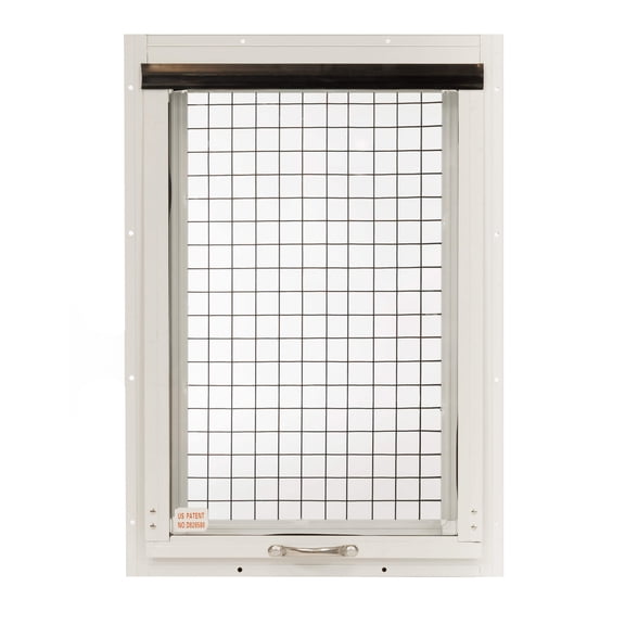 Chicken Coop Window 14" W x 21" H, Flush Mount Tilt Out White for Chicken Coops, Sheds, and Playhouses 1 PK (WCC1421W-BX1)