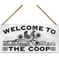thumbnail image 1 of Chicken Coop Wood Sign Decor Farmhouse Farm Sign Decoration for Chicken Coop Outdoor Hen Den House Decor Farmhouse Welcome Sign 6 X 12 Inch, 1 of 7