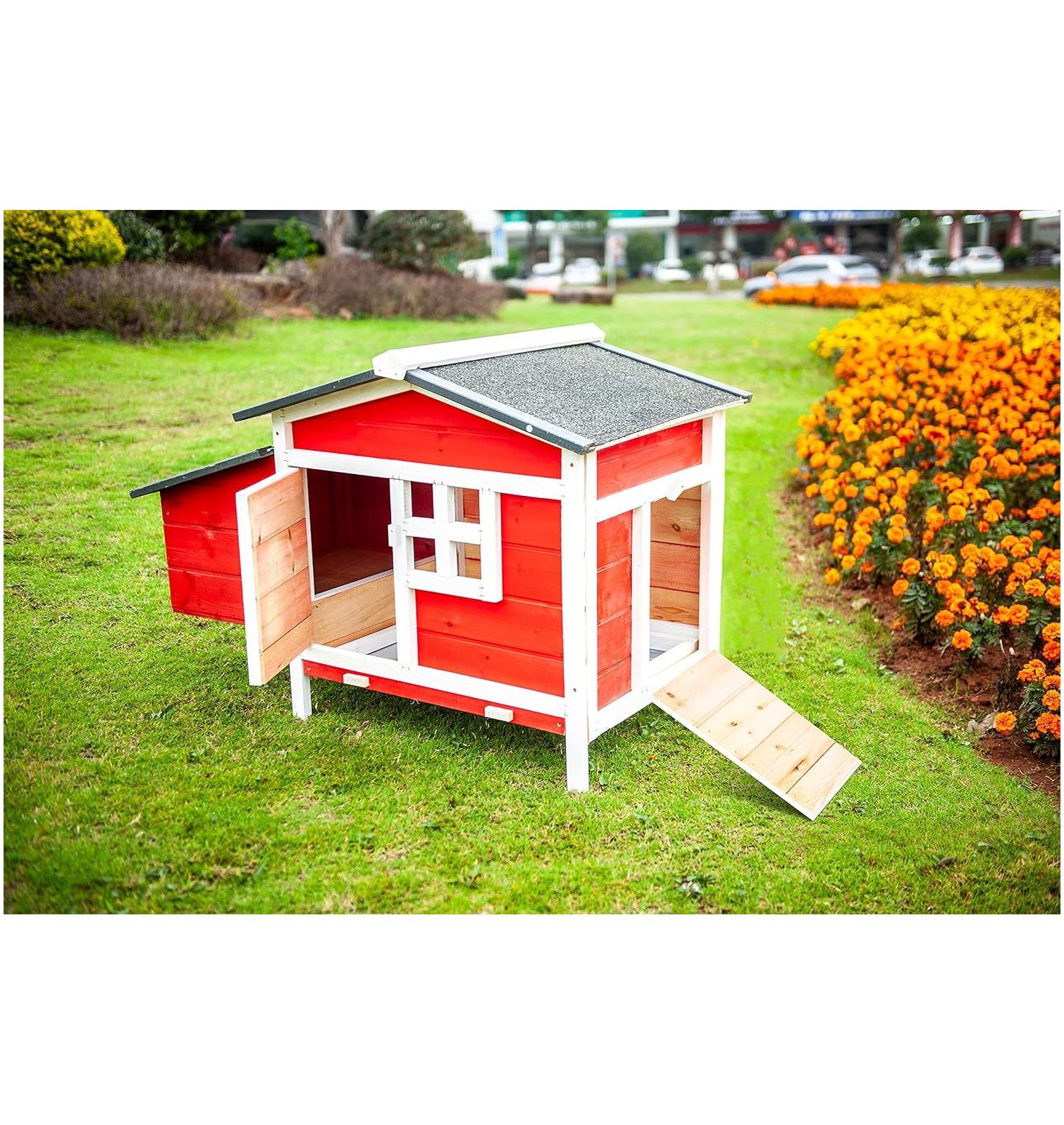 Chicken Coops for 2 Chickens Outdoor Wooden Hen House Poultry Pet Hutch
