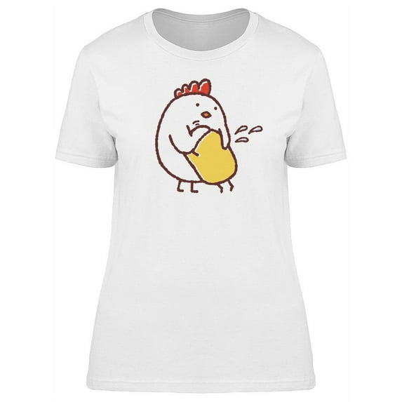 Chicken Crying With Mom Cartoon Tee Women's -Image by Shutterstock