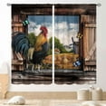 thumbnail image 1 of Chicken Curtains for Kitchen, Rustic Farm Animals Rooster Country Farmhouse Cottage Style Window Treatments Drapery for Cafe Bedroom Living Room 2 Panel Sets, 42"x63" Inch, 1 of 6