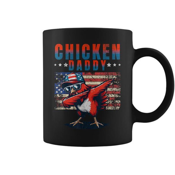 Chicken Daddy Cool Chicken Farmer Fathers Day Men Coffee Mugs