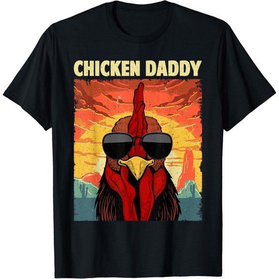 Chicken Daddy Design For Dad Men Farmer Chicken Lover T-Shirt Size S-5XL