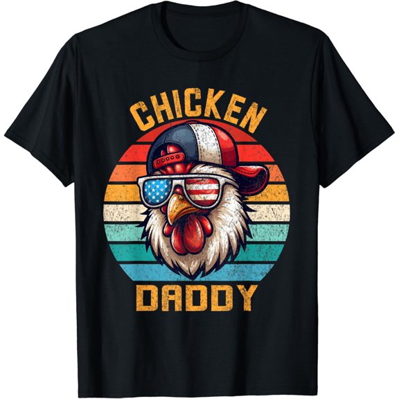 Chicken Daddy Farmer, Fathers Day Mens, Vintage T-Shirt Size S-5XL