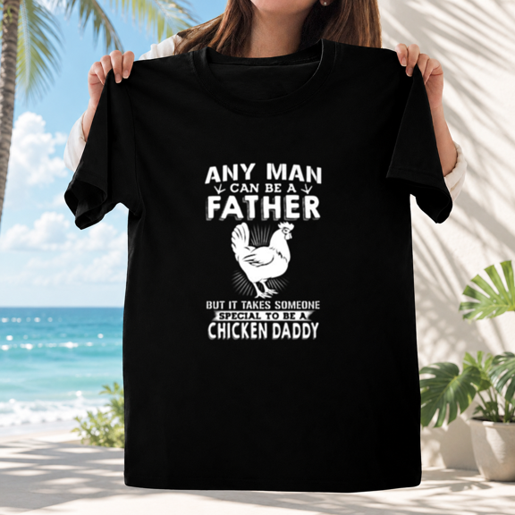 Chicken Daddy Funny Poultry Lover Graphic Father Day Retro Gym Unisex T-ShirtPlus Size S–5XL Available