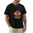 thumbnail image 1 of Chicken Daddy Groovy Men's Cotton Short Sleeve HD Print Tee for Casual T-Shirt Crew Neck Top Black 3XL, 1 of 7