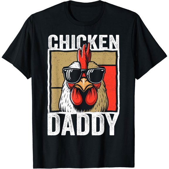 Chicken Daddy Rooster Farmer For Men T-Shirt