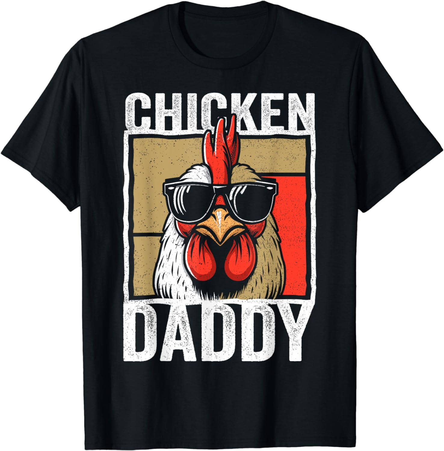 Chicken Daddy Rooster Farmer Funny Fathers Day For Men T-Shirt ...