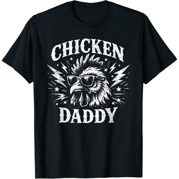 Chicken Daddy T-Shirt, Chicken Farmer Graphic Tee Size S-5XL