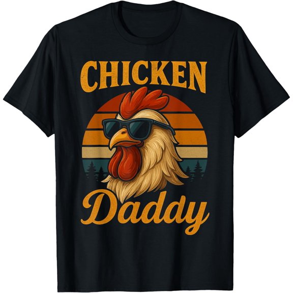 Chicken Daddy Vintage Chicken Dad Farmer Poultry Farmer T-Shirt Size S-5XL