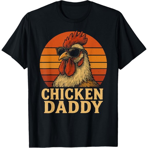 Chicken Daddy Vintage Chicken Dad Farmer Poultry Farmer T-Shirt Size S-5XL