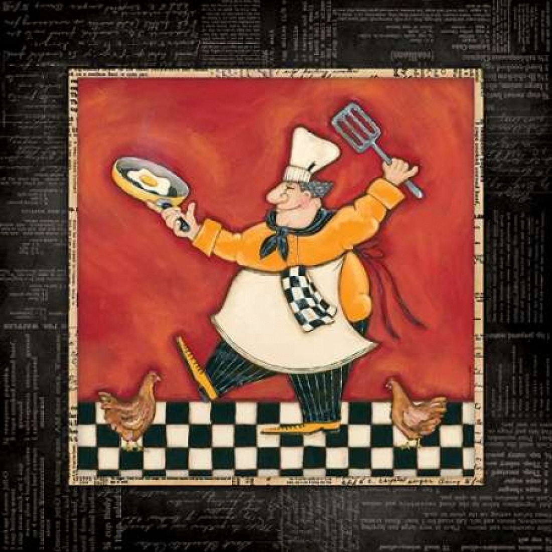 Chicken Dance Chef Canvas Art - Stephanie Marrott (24 x 24)