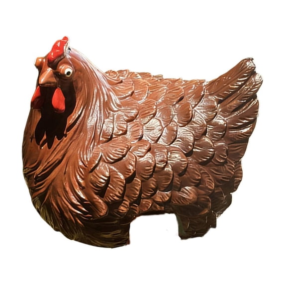 Chicken Decor Farmyard Fence Hen Ornament 4.72 Inches Outdoor Decoration