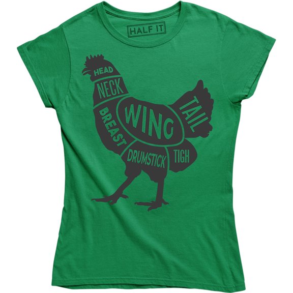 Chicken Diagram of Hen Body Parts - Funny Poultry Women's T-Shirt