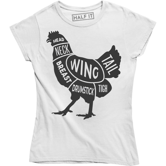 Chicken Diagram of Hen Body Parts - Funny Poultry Women's T-Shirt
