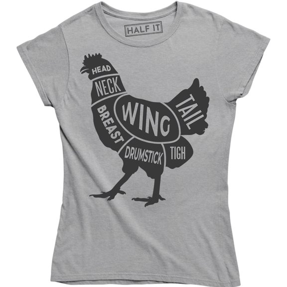 Chicken Diagram of Hen Body Parts - Funny Poultry Women's T-Shirt