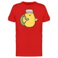 thumbnail image 1 of Chicken Doing Evacuation Cartoon T-Shirt Men -Image by Shutterstock, Male Medium, 1 of 2