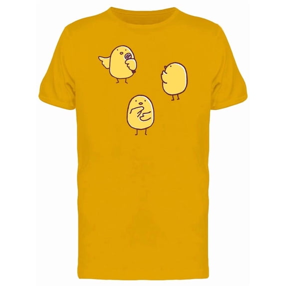 Chicken Doing Standup Cartoon Tee Men's -Image by Shutterstock