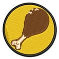 thumbnail image 1 of Chicken Drumstick Meat Food Applique Multi-Color Embroidered Hook & Loop Patch - 3 Inch Medium, 1 of 5