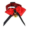 thumbnail image 1 of Chicken Duck Collar, Soft Cloth Metal Bell Adjustable Pet Bowtie Neck Ring Poultry Small Animal Party Costume Accessory for Goose Hens Parrot Birds, 1 of 7