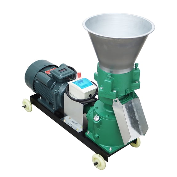 Chicken Duck Feed Pellet Mill Machine Farm Livestock Feed Maker 8MM 3 Roller Pelletizer 220V
