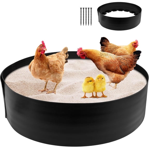 Chicken Dust Bathtub Bottomless PE Chicken Dust Bath Containers Adjustable Chick(xxw)