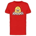 thumbnail image 1 of Chicken Eating Onigiris Cartoon T-Shirt Men -Image by Shutterstock, Male 3X-Large, 1 of 2