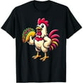 thumbnail image 1 of Chicken Eating Taco T-Shirt tee, 1 of 4