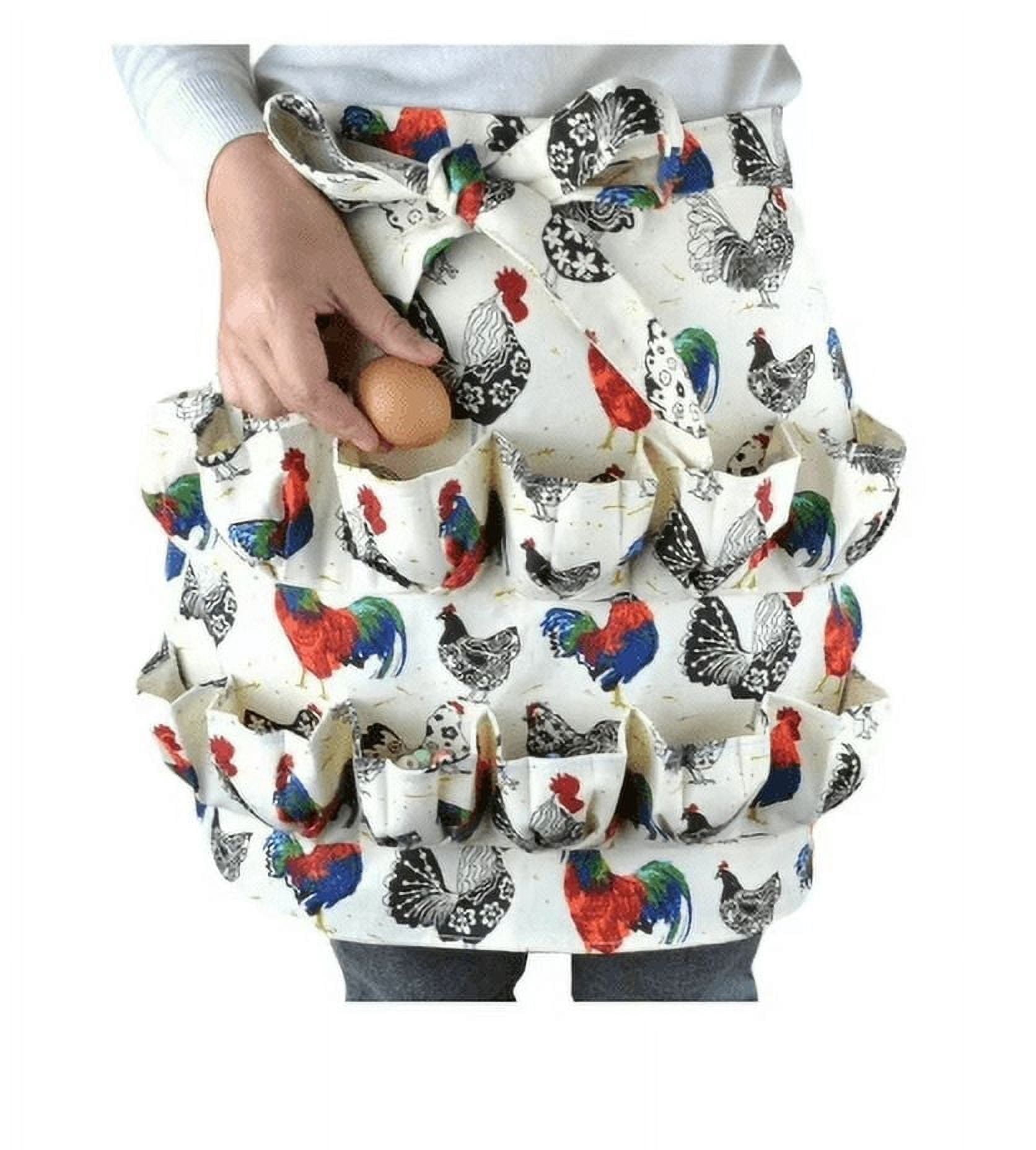 4-Piece Egg Collecting Apron Set - Adult & Child Chicken Aprons With Pockets For Farm Or Kitchen - View #5