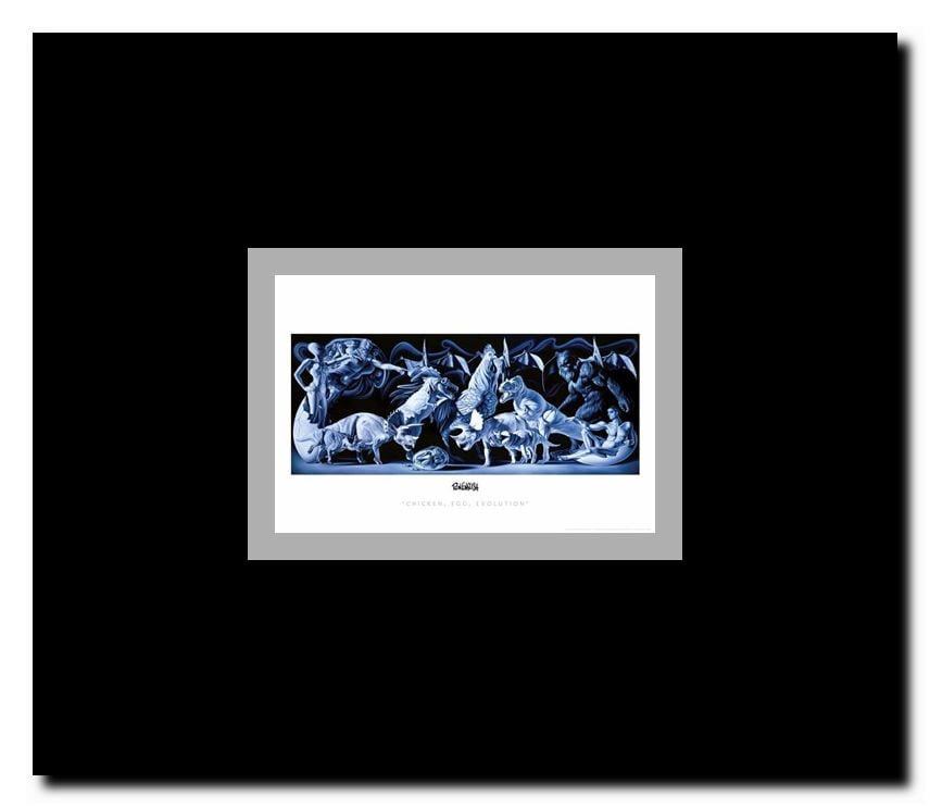 Chicken Egg Evolution Framed Movie Poster