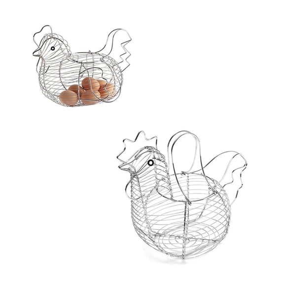 Clearance Food Storage under $15,Kitchen Organization Chicken Egg Holder Chicken Shaped Rack Decorative Wire Basket Wire Egg Basket Ruit Snack Basket For Kitchen Or Living Room Organization And S