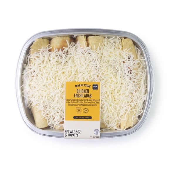 Marketside Fresh Never Frozen Prepared Meal Ready to Bake Chicken Enchiladas, 32 oz