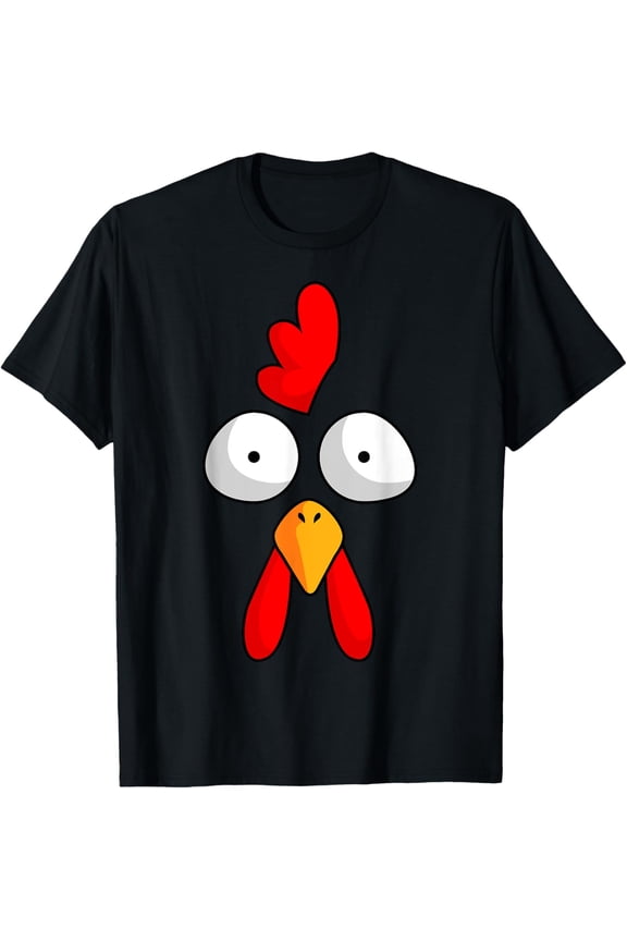 Chicken Face Rooster Halloween Costume Farm Poultry T-Shirt