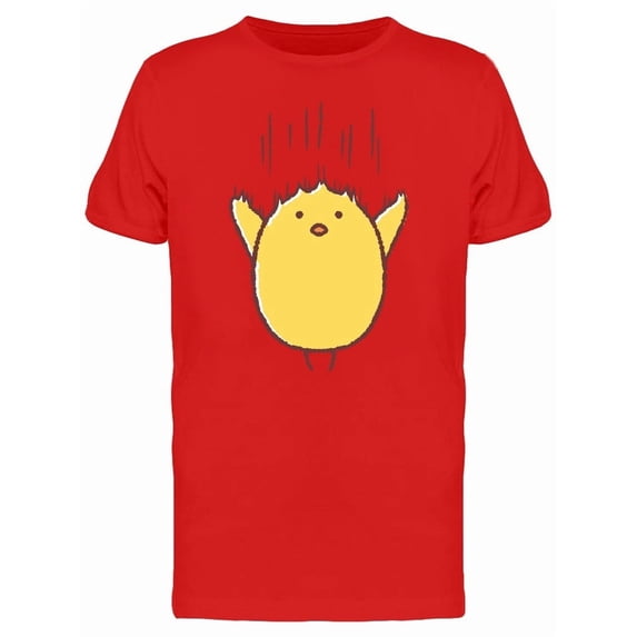 Chicken Falling Cartoon T-Shirt Men -Image by Shutterstock, Male Large