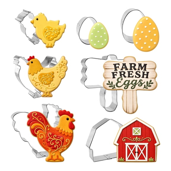 Chicken Farm 7 Piece Cookie Cutter Set - The Cookie Cutter Shop - Tin Plate Steel