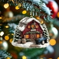 thumbnail image 1 of Chicken Farm Ornaments, Wooden Chicken Coop Christmas Ornament, for Lovers Farm Ornaments Christmas Tree Decor, Handcrafted Wooden Holiday Decoration for Bags and Gifts, 1 of 6
