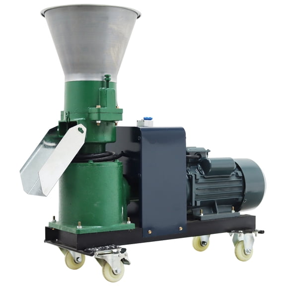 Chicken Feed Pellet Mill Machine 2 Roller Farm Animal Feed Granulator 5MM 220V