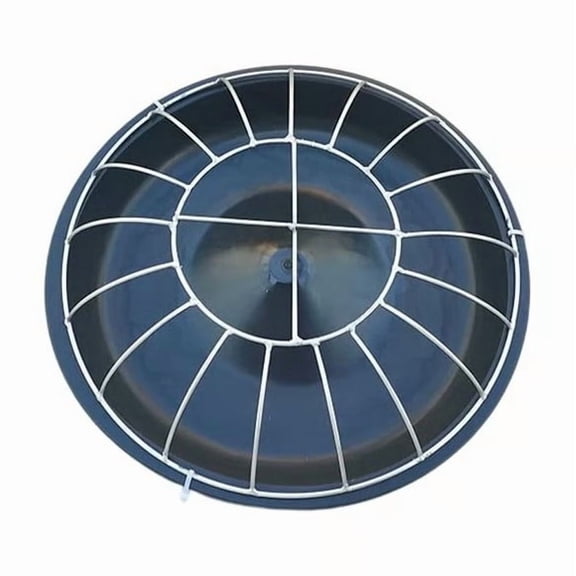 Chicken Feeder Bird Feeding Bucket Goose Feeder Dispensing Feed Tray for Chook Hen, Large Capacity Round Automatic Poultry Feeder