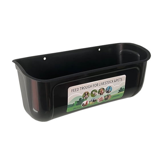 Chicken Feeder and Drinker, Plastic Hanging or Screw-In Fence Feeder for Poultry and Livestock, BPA-Free 4 Quart Capacity, No Waste Design with Multiple Fixing Modes, 11.73x5.12x4.92 Inches