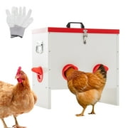 Jaxilyn Chicken Feeder with 6 Ports – Heavy-Duty Outdoor Metal Feeder with Locking Lid & Side Handles, Rustproof Feed Box for Poultry & Backyard Chickens