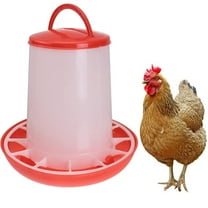 Chicken Feeder with Handle - Durable Plastic Poultry Feeder for Hens & Chicks - Easy-Lid Design