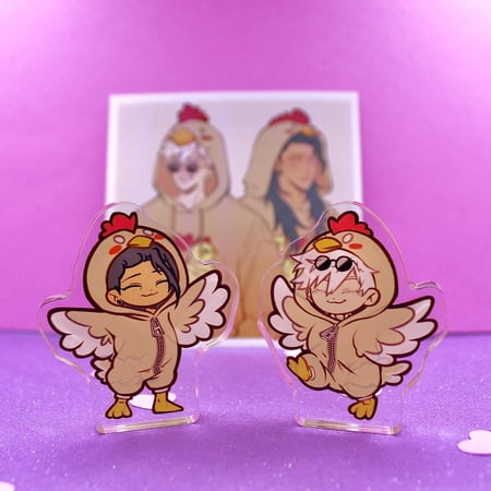Chicken Fellas Gojo and Geto Thick Acrylic Standee - Unique JJK Anime Merch (1 standee)