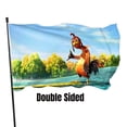 thumbnail image 1 of Chicken Flag Double Sided Man Cave Funny Flag 3x2 FT Poster Meme Tapestry for College Dorm Room Bedroom Wall Art Decor Banner Outdoor Travel Events Festivals Parties-Gifts, 1 of 9